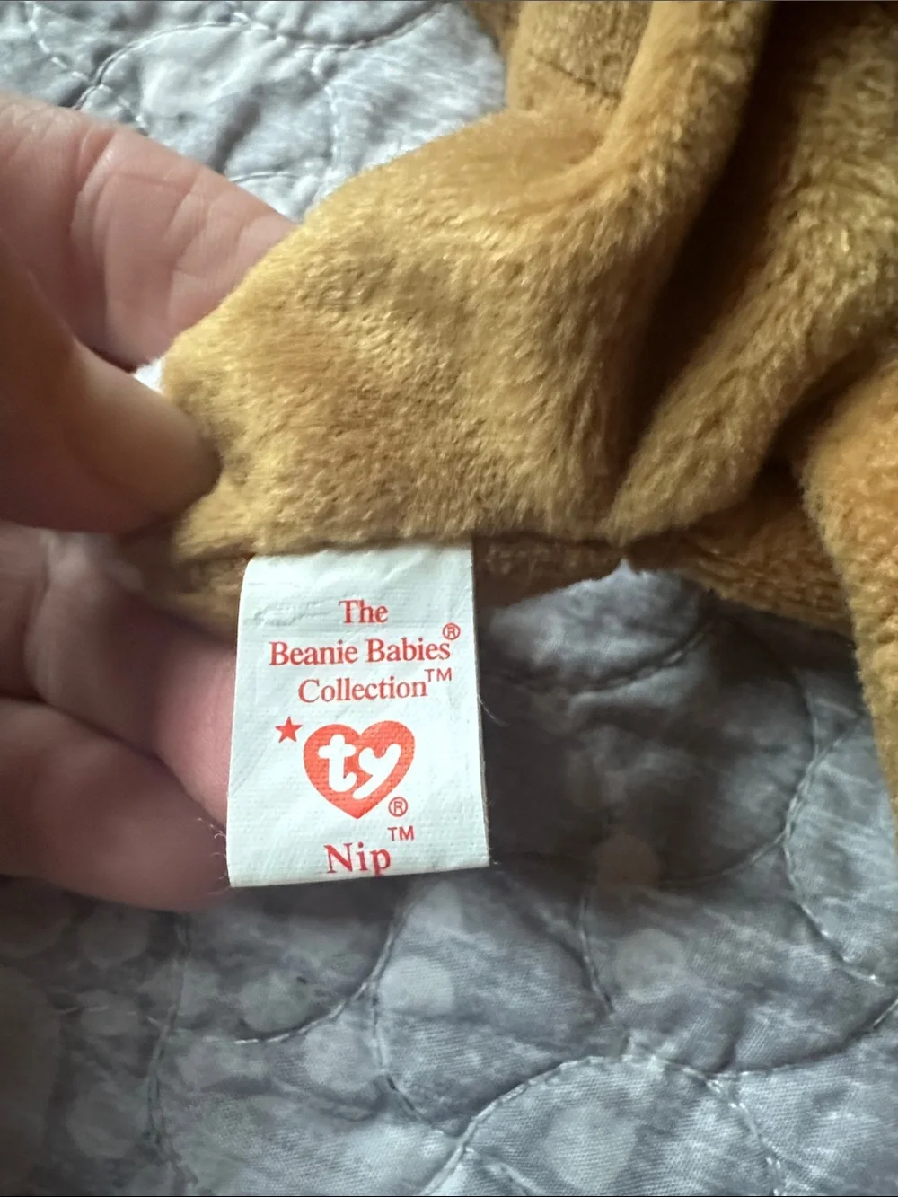 Beanie Baby Cat “Nip” Brown Plush TY 1993